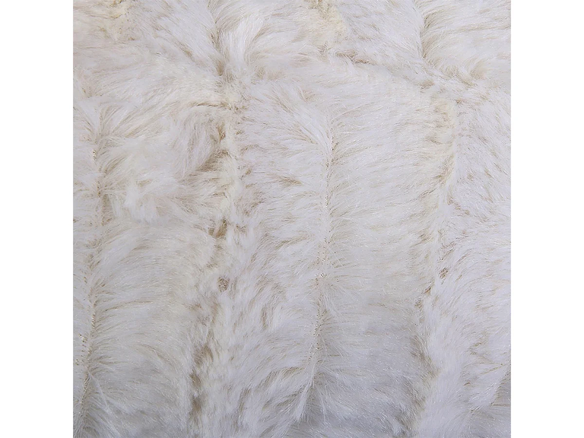 Plaid Imitation Fourrure A Anse Blanc 120x150cm Blanc