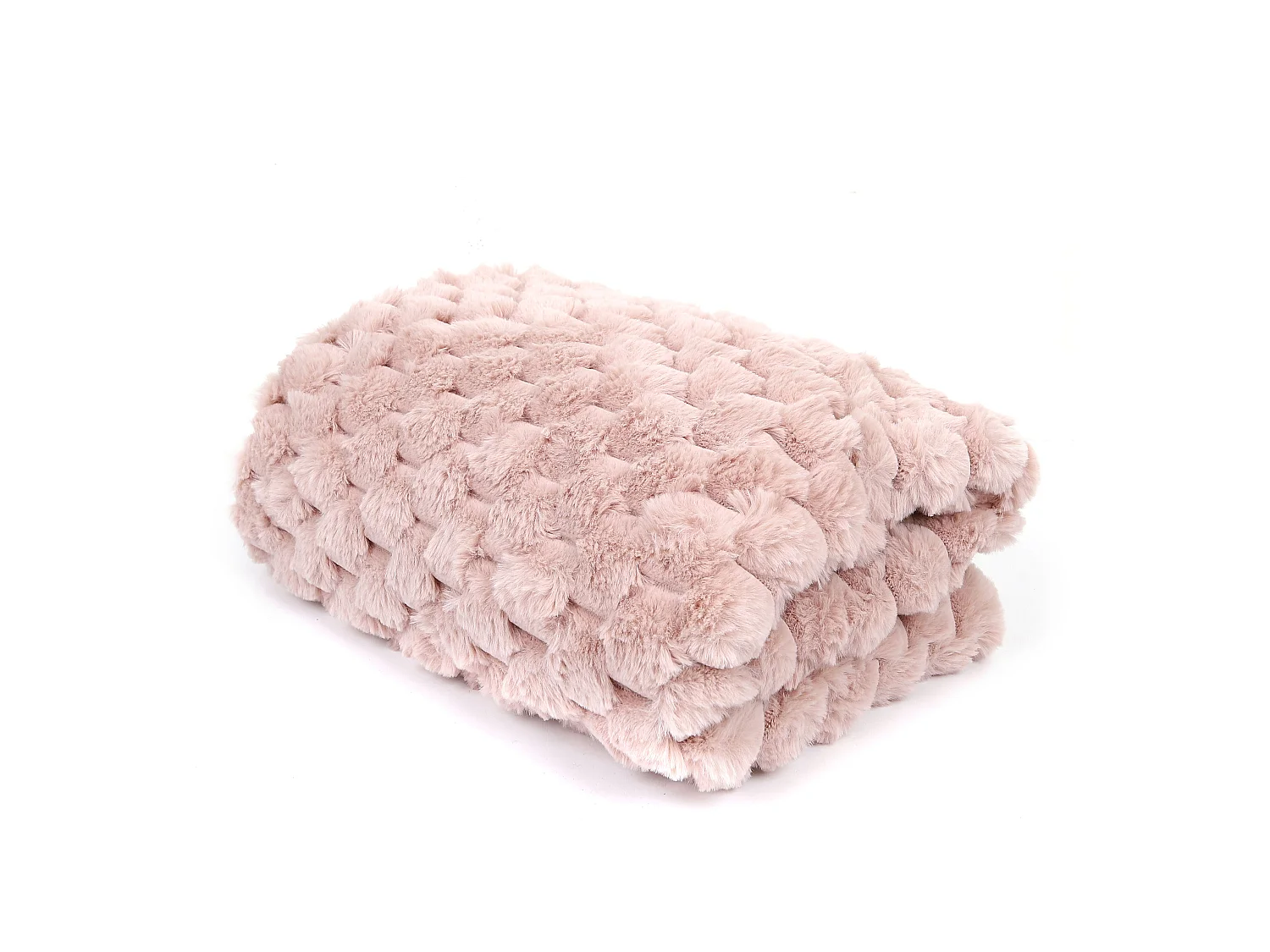 Plaid Imit Fourrure Oppulence Rose 120x150cm Rose