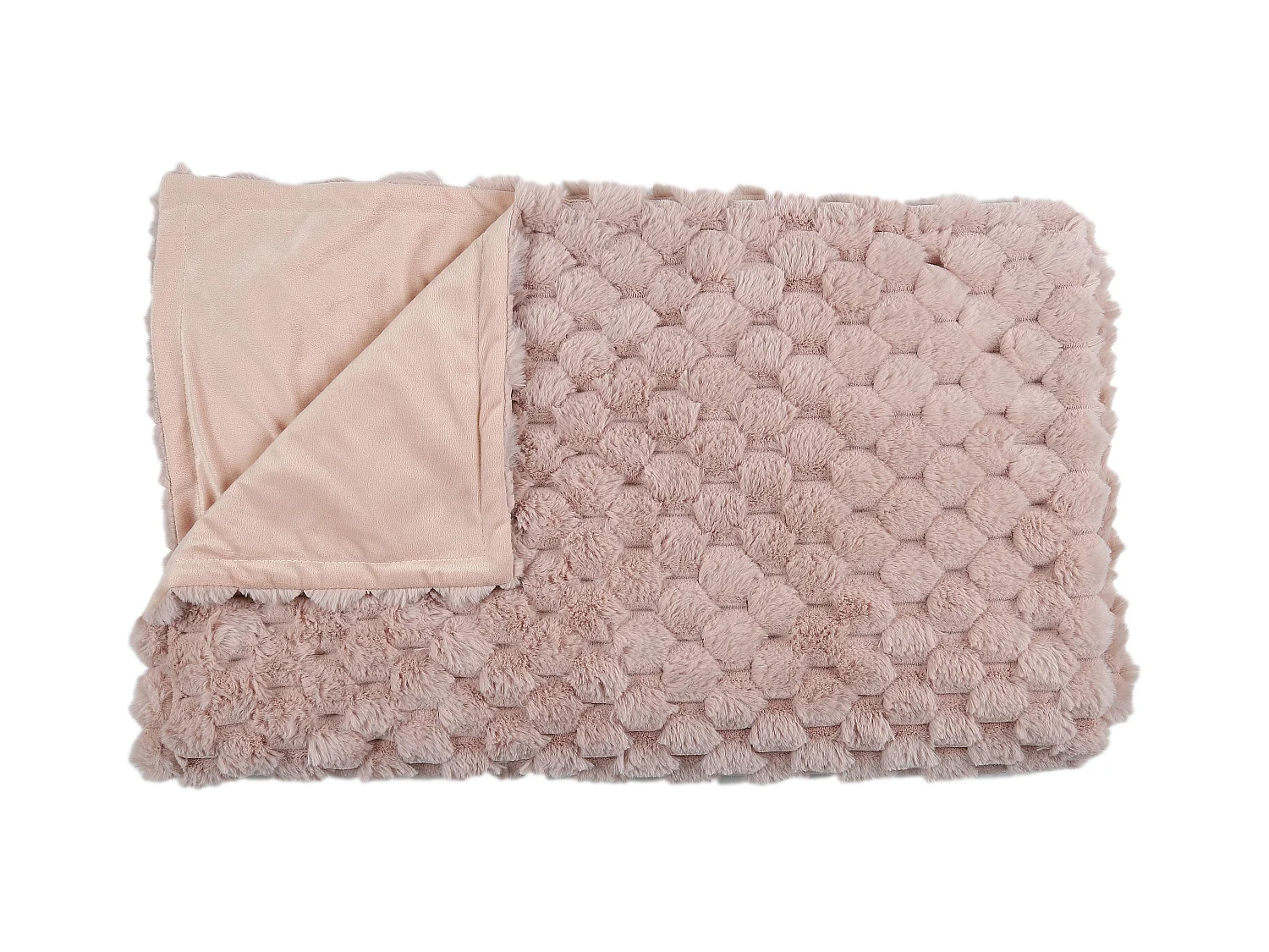 Plaid Imit Fourrure Oppulence Rose 120x150cm Rose