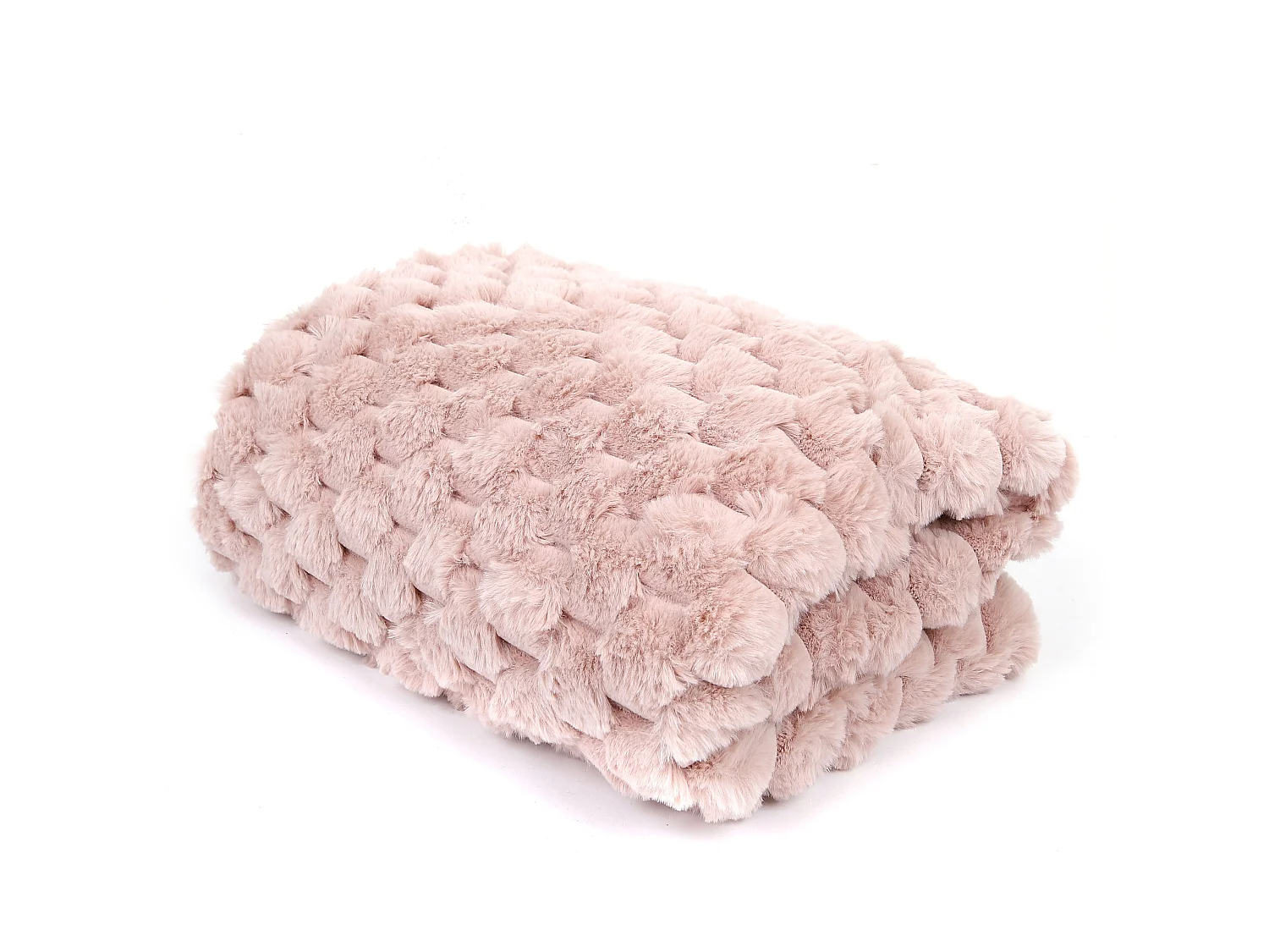 Plaid Imit Fourrure Oppulence Rose 120x150cm Rose