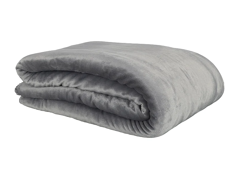 Plaid Flanelle Sherpa Gris Xxl 140x200cm Gris