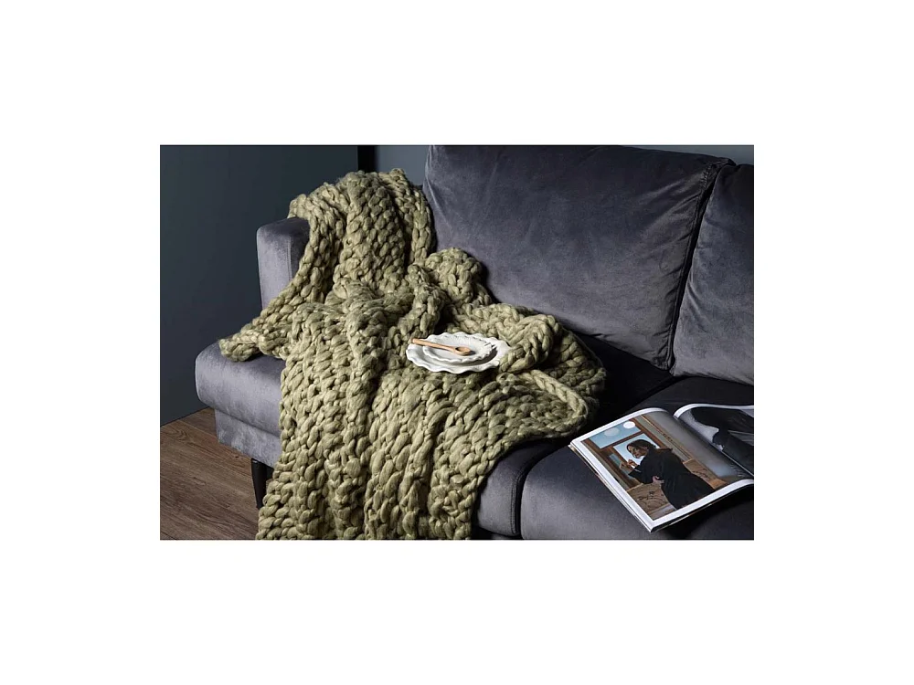 Grobmaschige Sofaüberwürfe aus Polyester Kate 170 x 130 cm