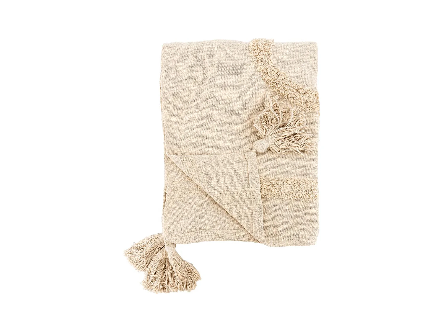 Plaid en coton tufté