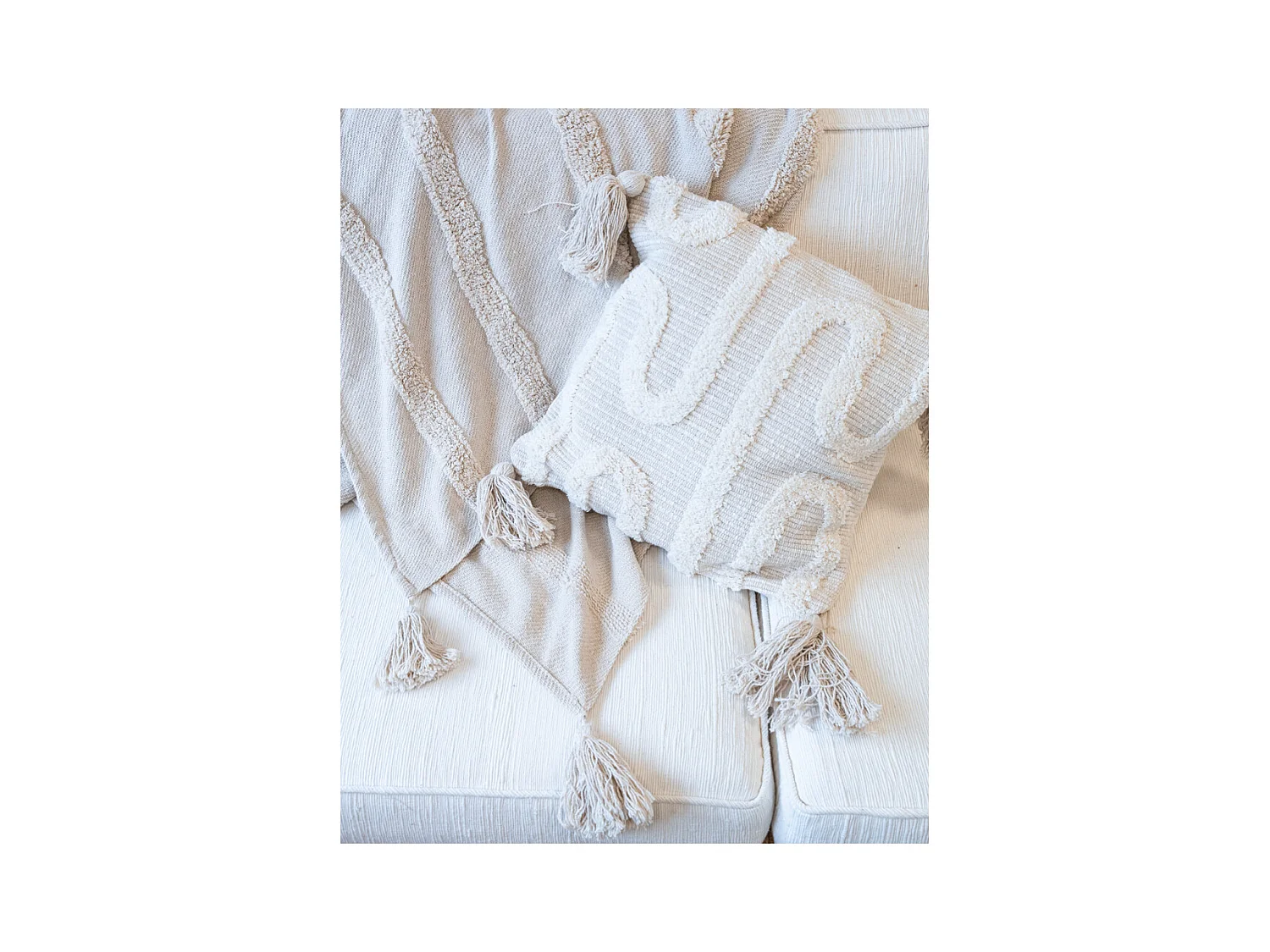 Plaid en coton tufté