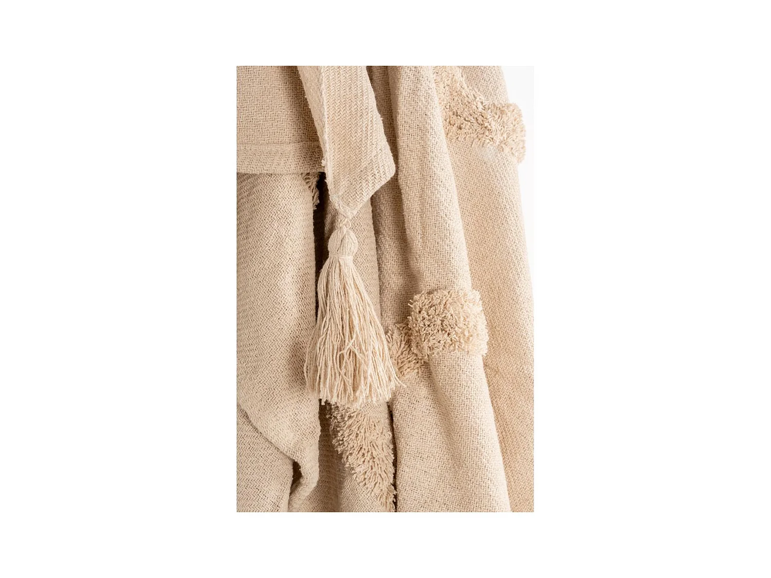 Plaid en coton tufté