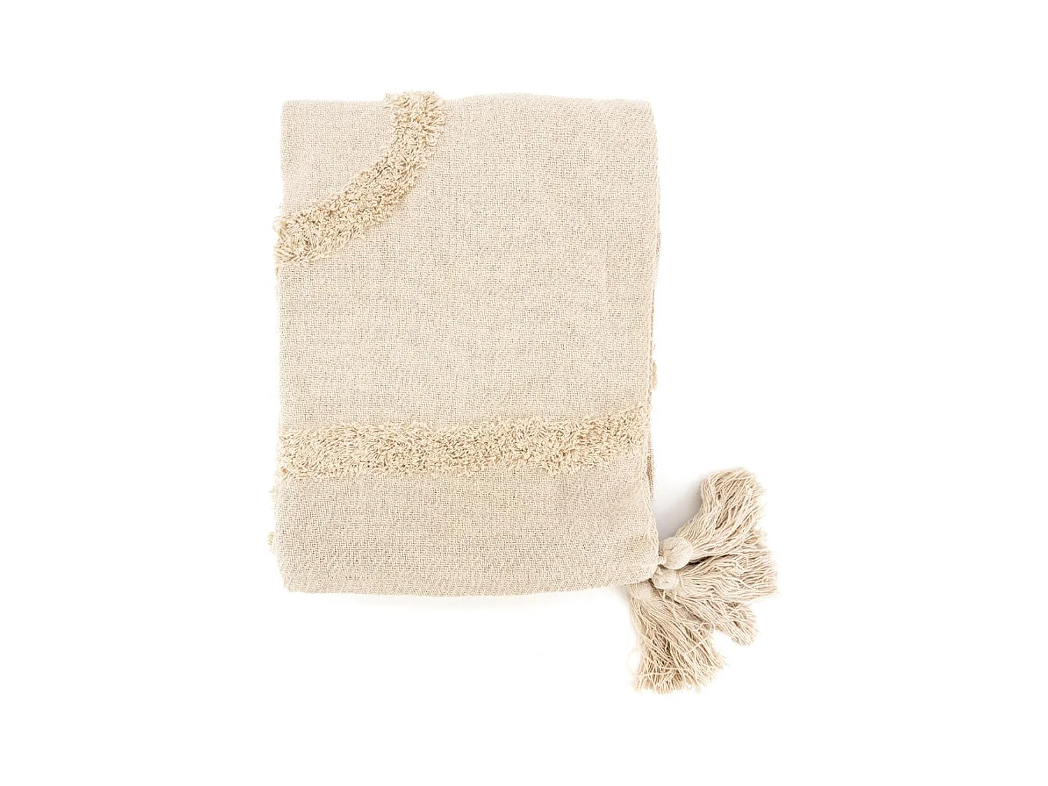 Plaid en coton tufté