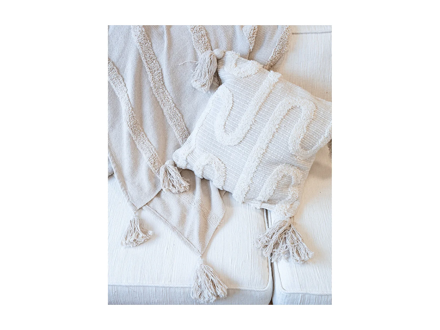 Coperta in cotone trapuntato