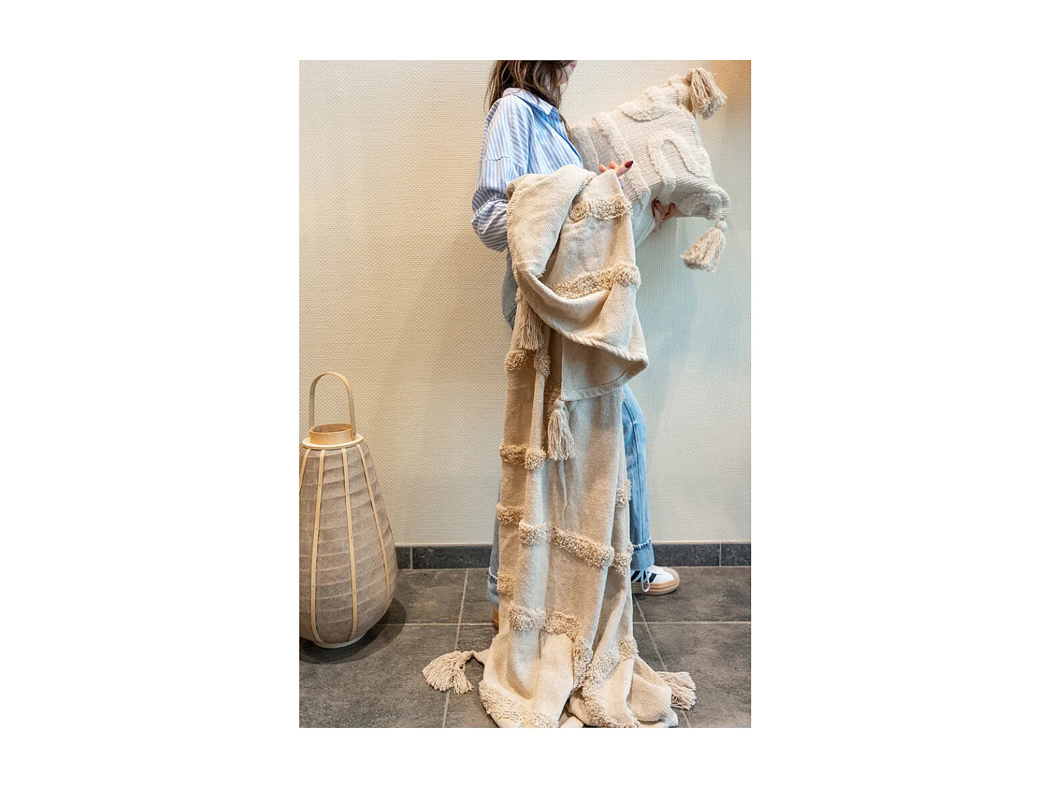 Coperta in cotone trapuntato