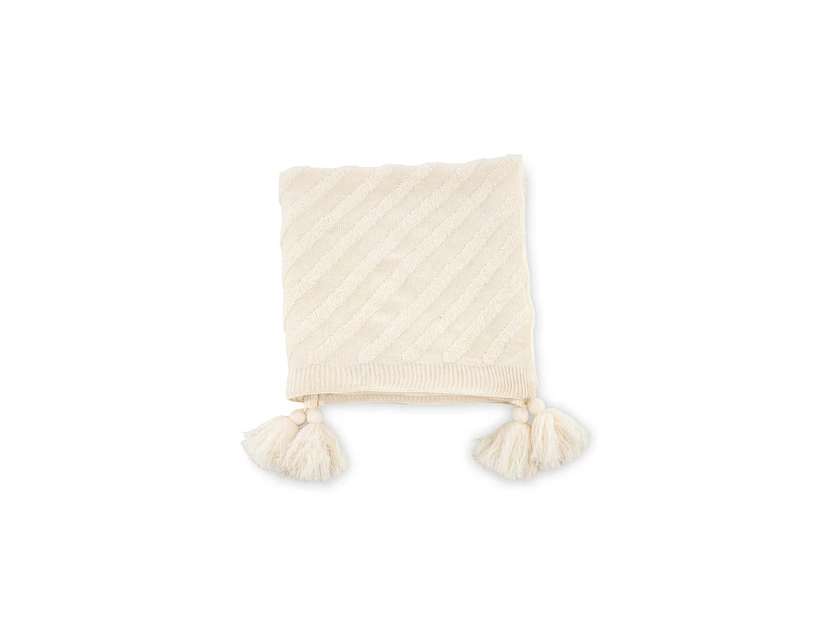 Katlyn plaid 170x130cm offwhite.