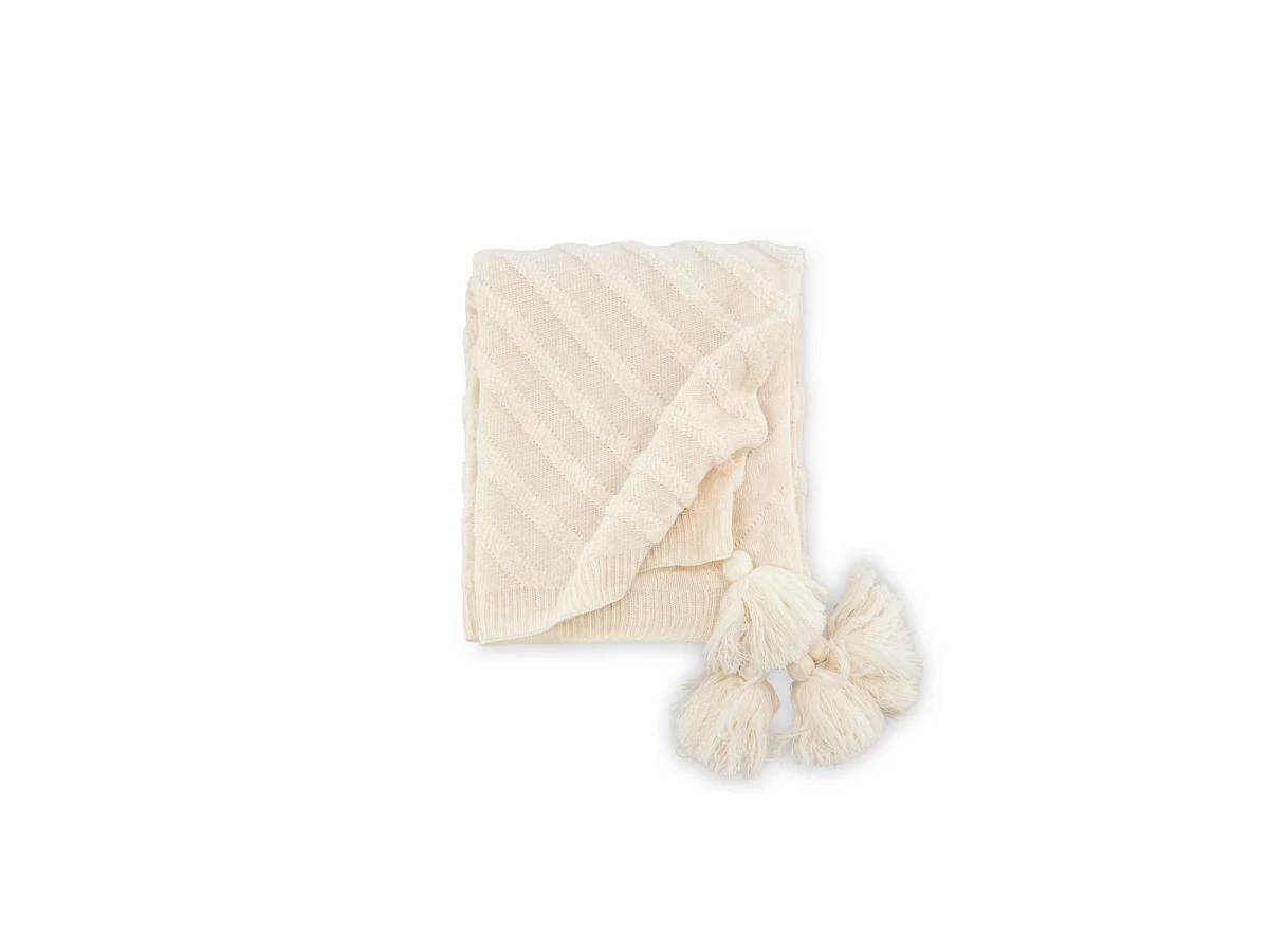 Katlyn plaid 170x130cm offwhite.