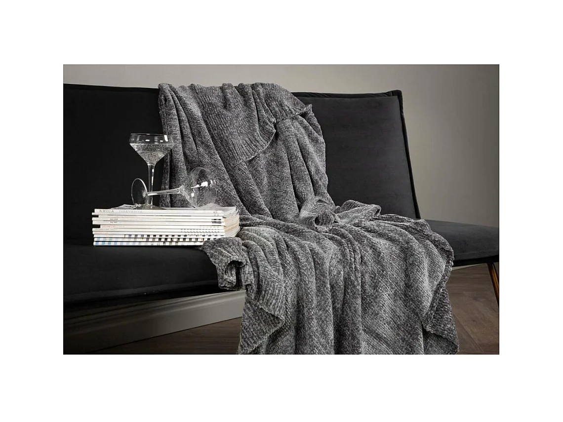 Sofaüberwurf aus Polyester Chenille Ally 170 x 130 cm