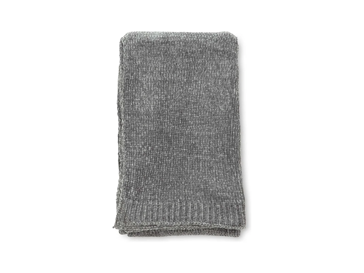 Plaid Chenille "Ally" 130x170cm Gris Foncé