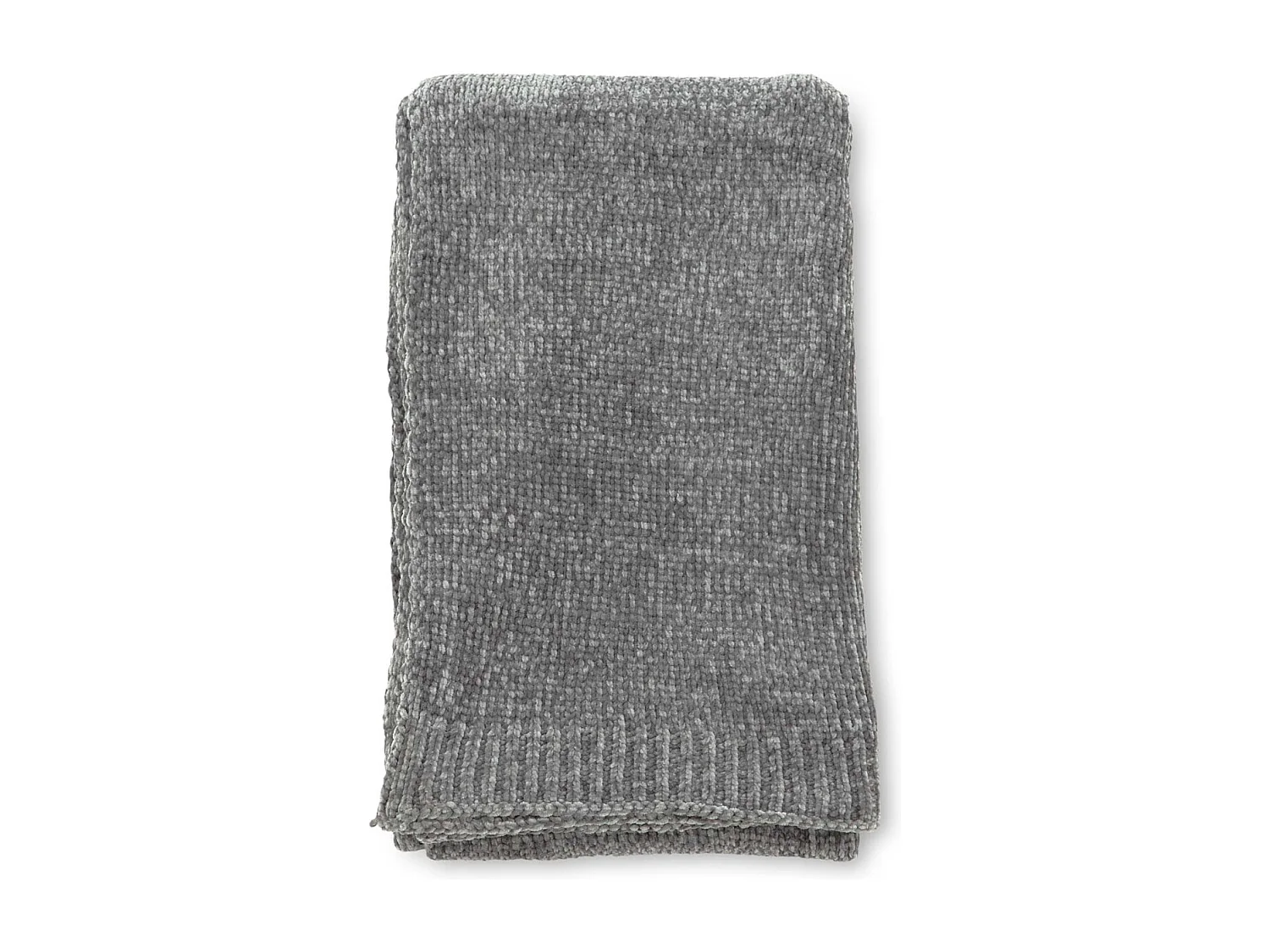 Plaid Chenille "Ally" 130x170cm Gris Foncé