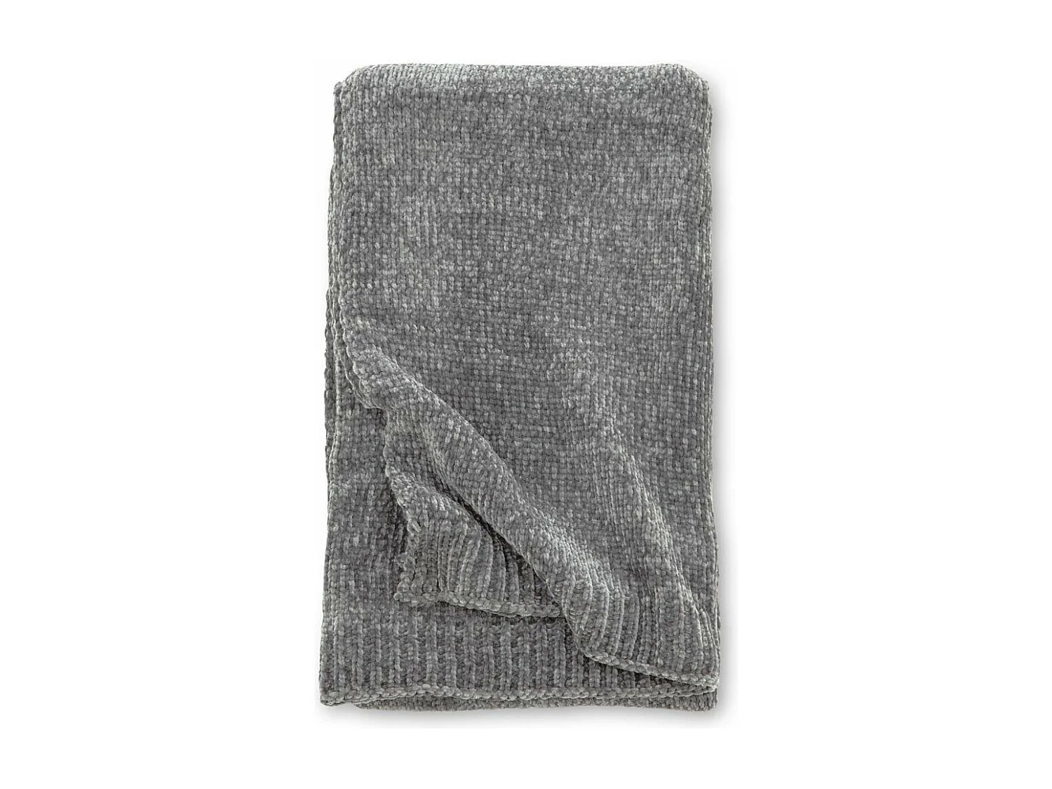 Plaid Chenille "Ally" 130x170cm Gris Foncé