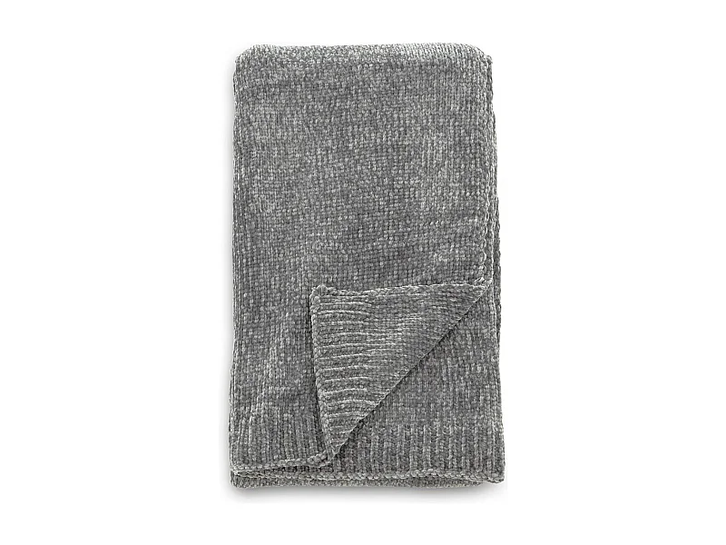 Ally plaid 170x130cm grijs, wit.