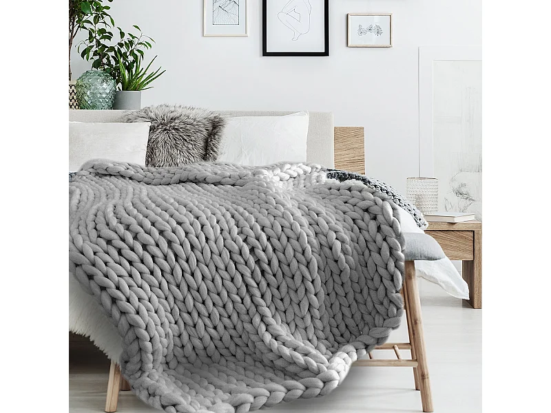 Coperta a maglia grossa 120 x 150 cm