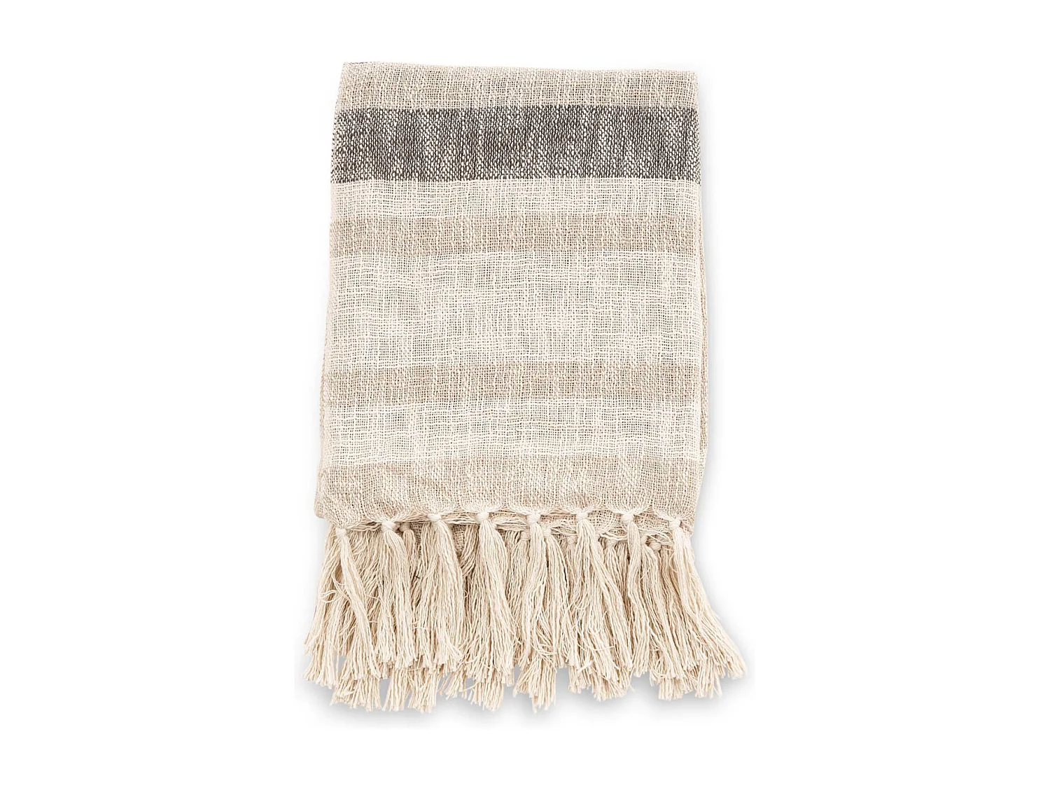 Sandy plaid 170x130cm offwhite.