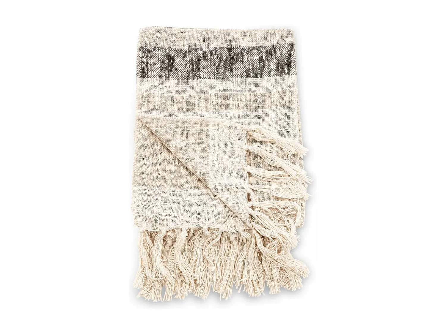 Sandy plaid 170x130cm offwhite.