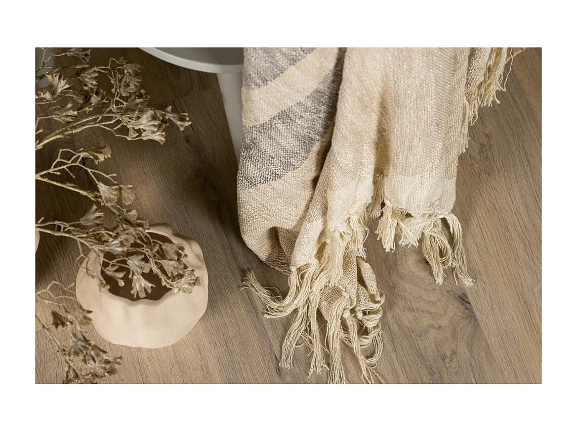 Sandy plaid 170x130cm offwhite.