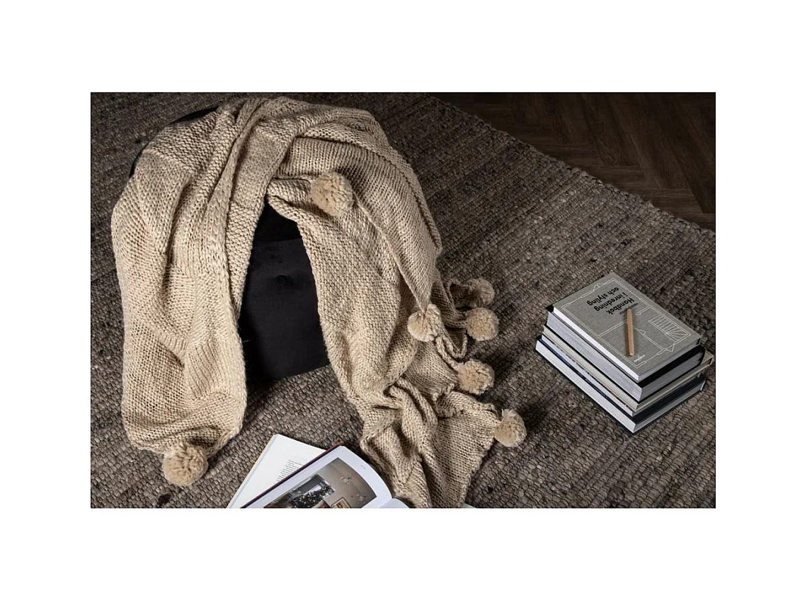 Anny plaid 170x130cm beige.