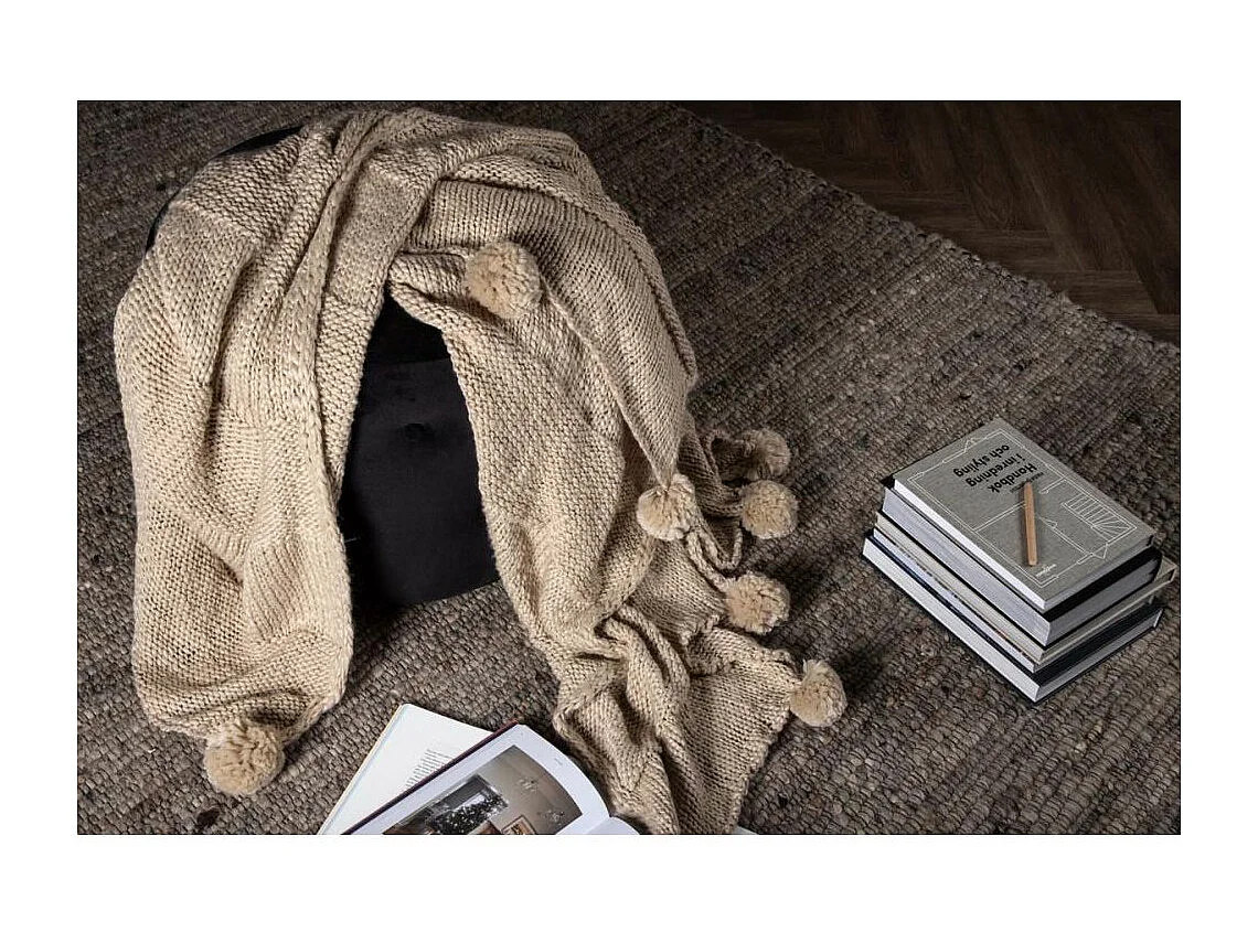 Anny plaid 170x130cm beige.