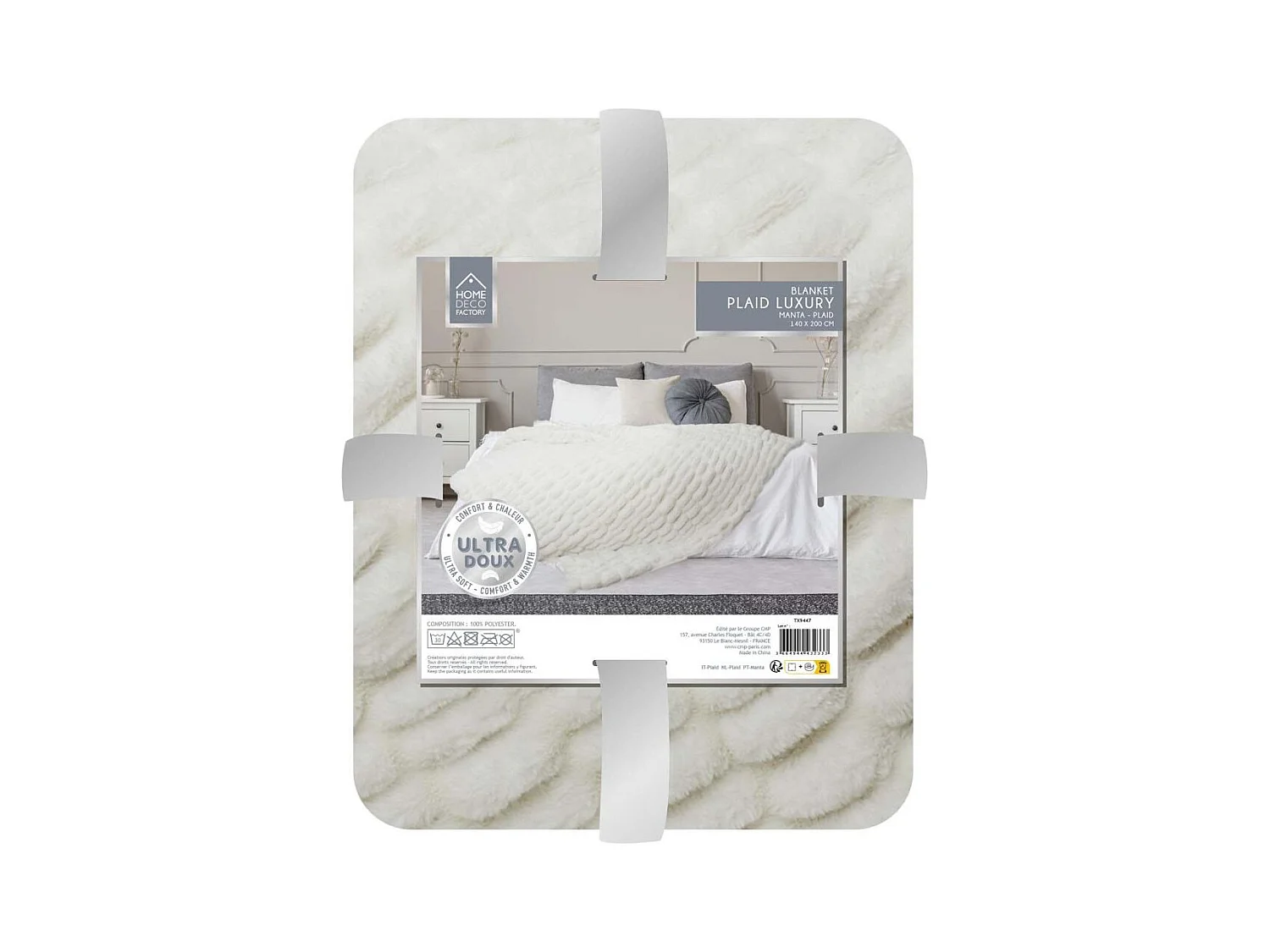 Plaid Imt Fourrure Luxury Blanc 140x200cm Blanc