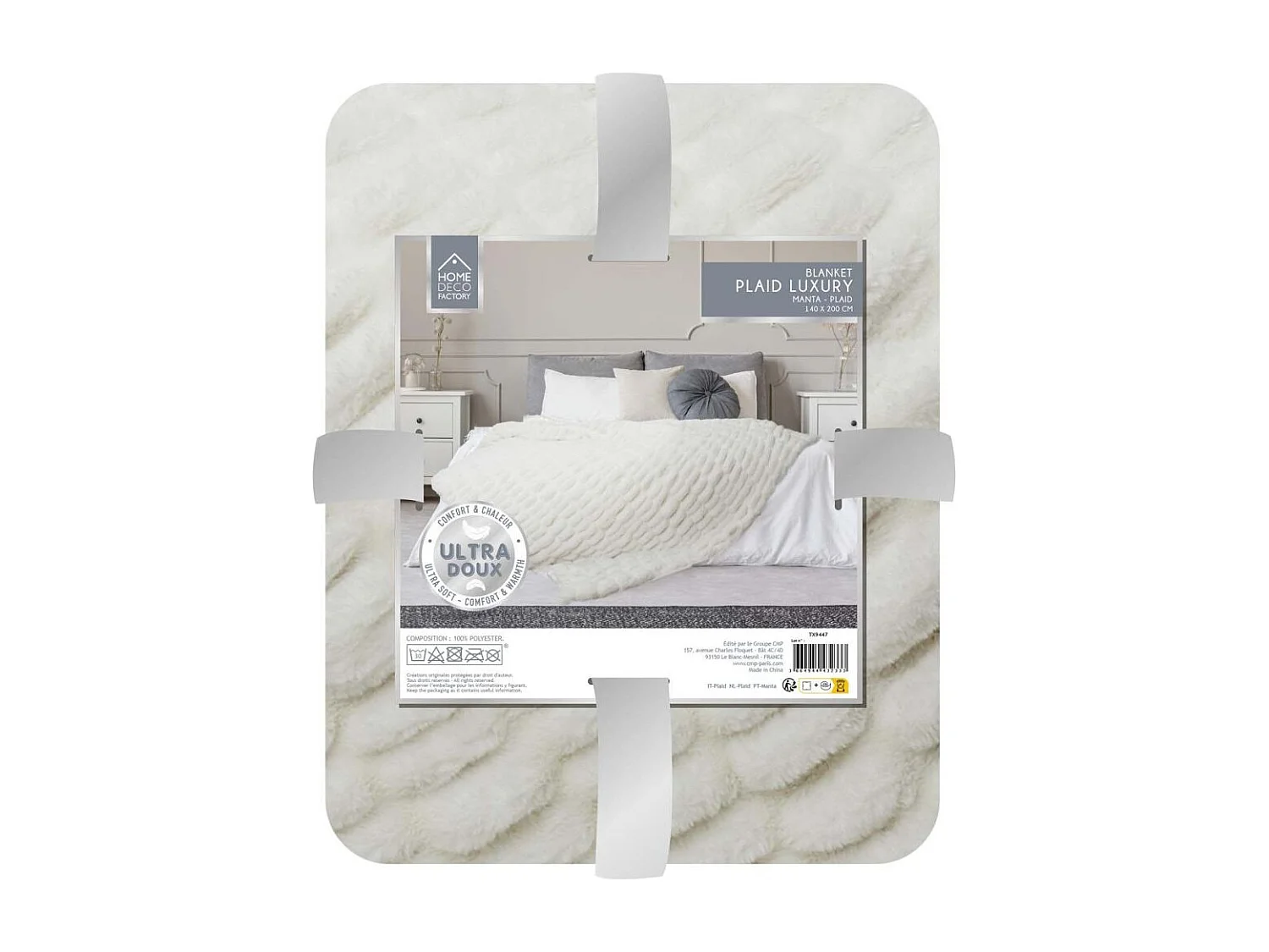 Plaid Imt Fourrure Luxury Blanc 140x200cm Blanc