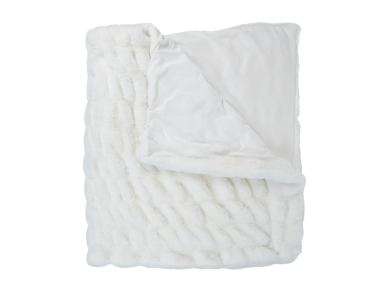 Plaid Imt Fourrure Luxury Blanc 140x200cm Blanc