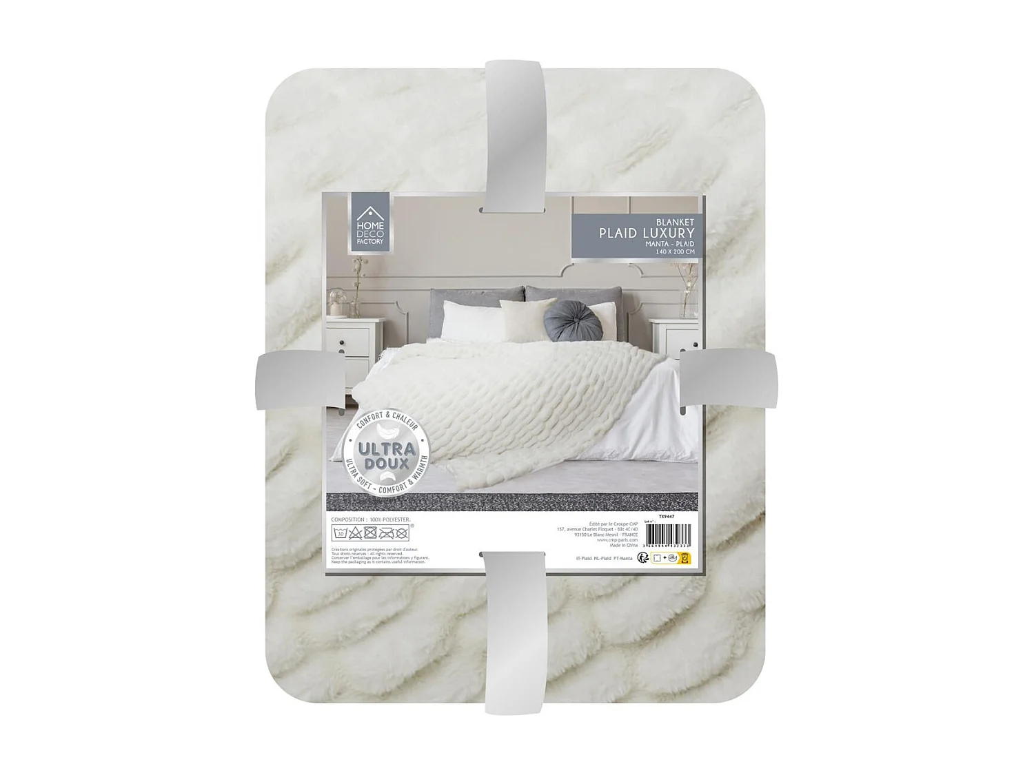 Plaid Imt Fourrure Luxury Blanc 140x200cm Blanc