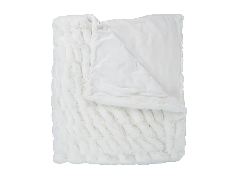 Plaid Imt Fourrure Luxury Blanc 140x200cm Blanc