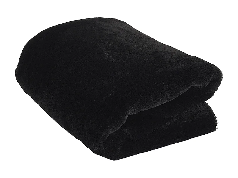 Plaid Imit Fourrure Opulence Noir 120x150cm Noir