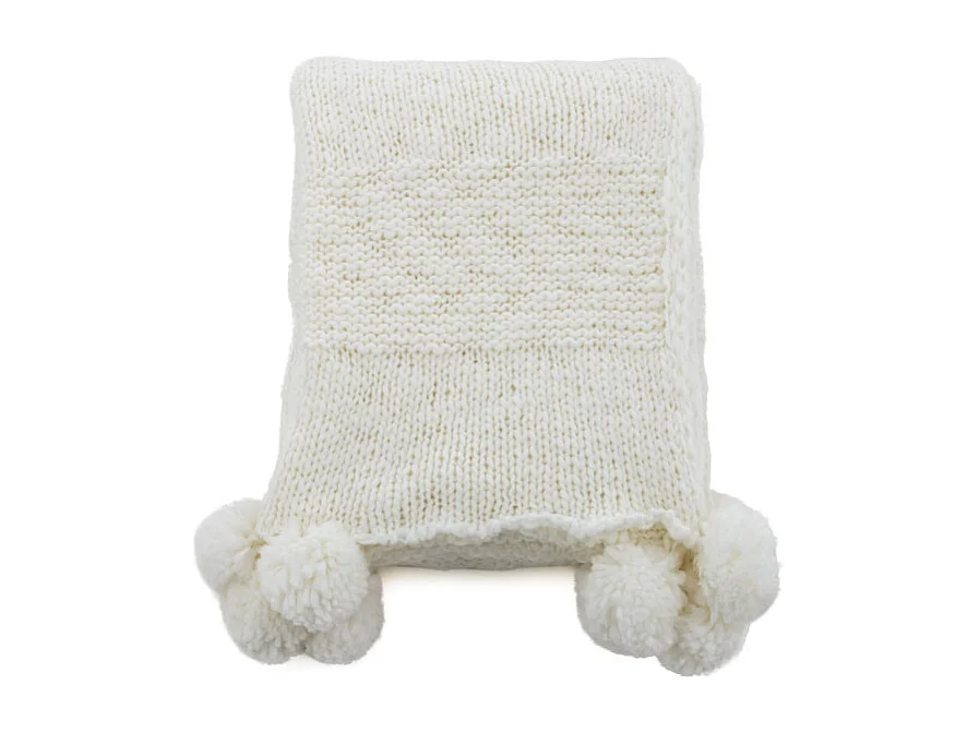 Anny plaid 170x130cm wit.