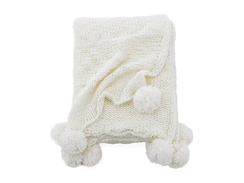 Anny plaid 170x130cm wit.