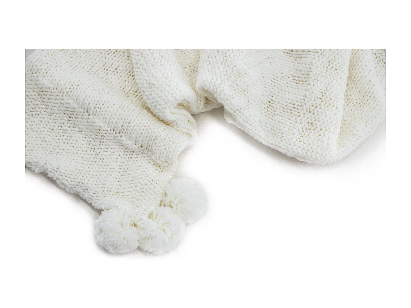 Anny plaid 170x130cm wit.