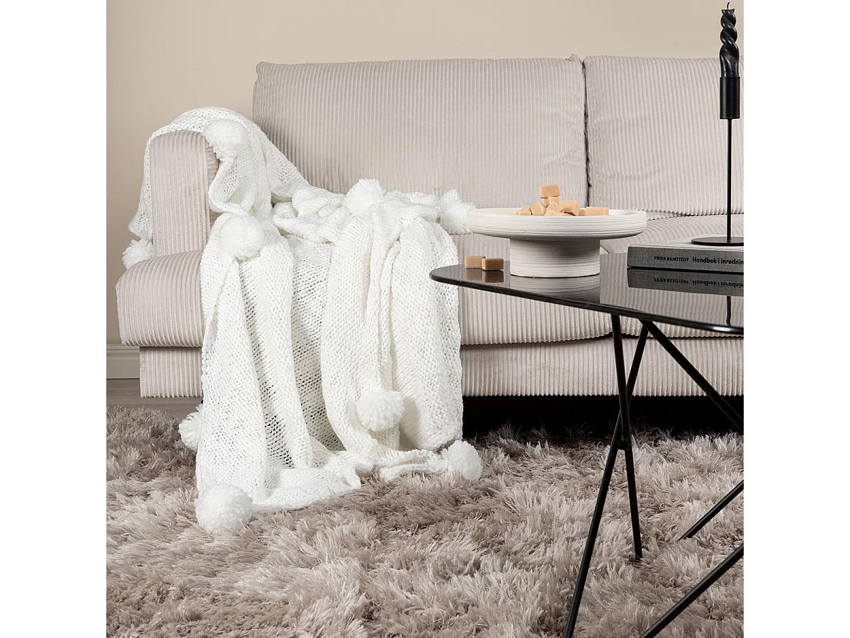 Anny plaid 170x130cm wit.