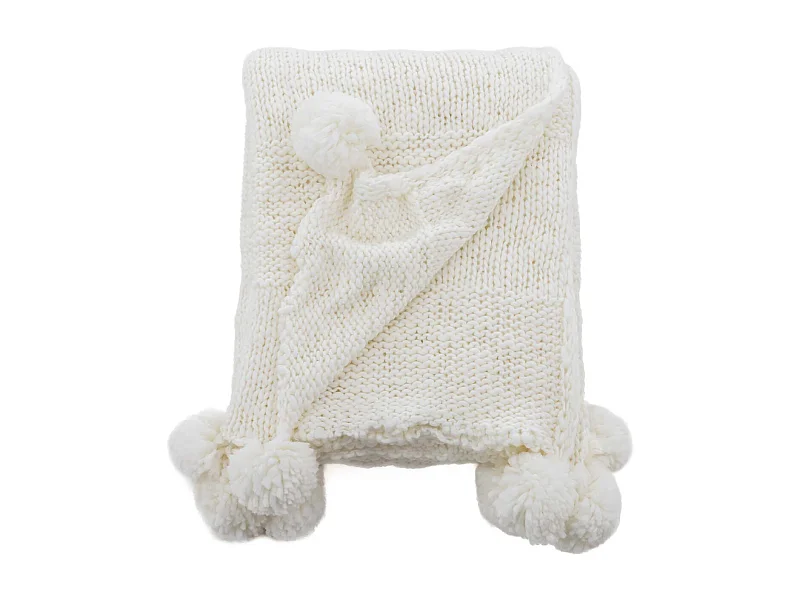 Anny plaid 170x130cm wit.