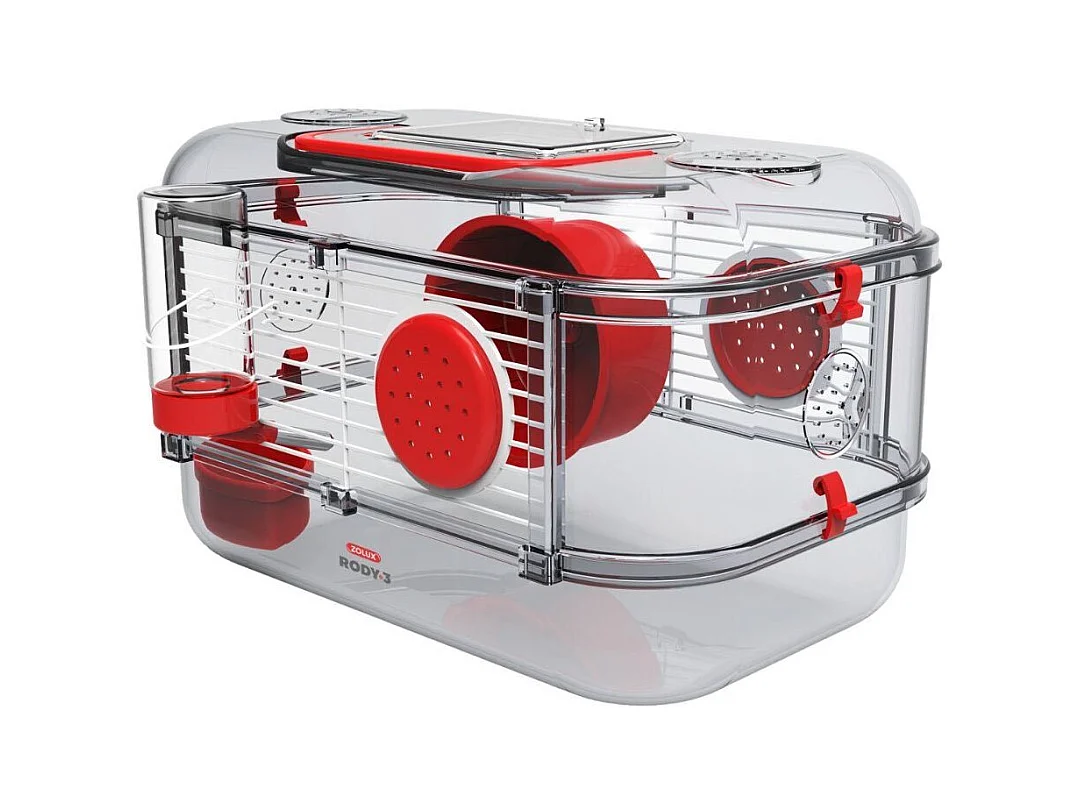 Cage pour petit rongeur Rody 3 mini Rouge grenadine