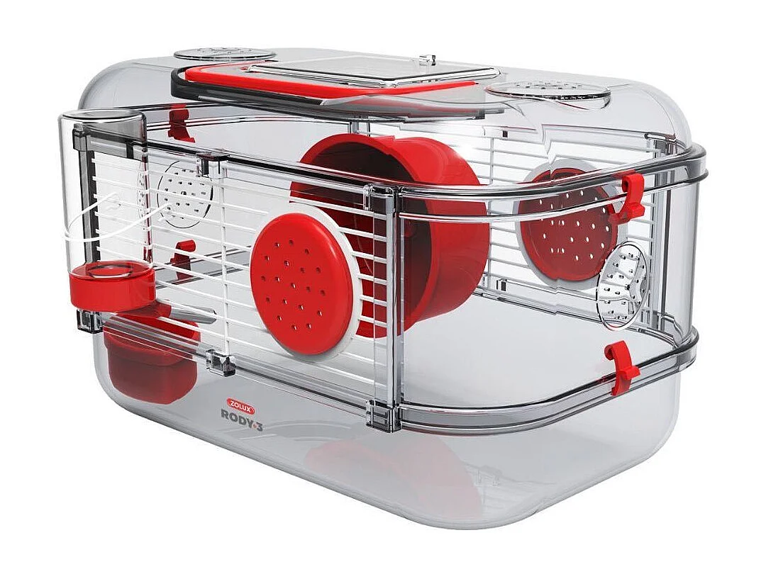 Cage pour petit rongeur Rody 3 mini Rouge grenadine