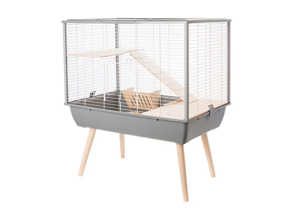 Cage Neo muky pour grands rongeurs 58 cm Gris
