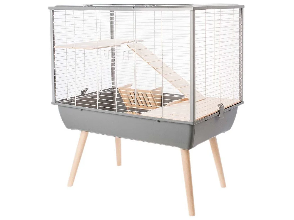 Cage Neo muky pour grands rongeurs 58 cm Gris