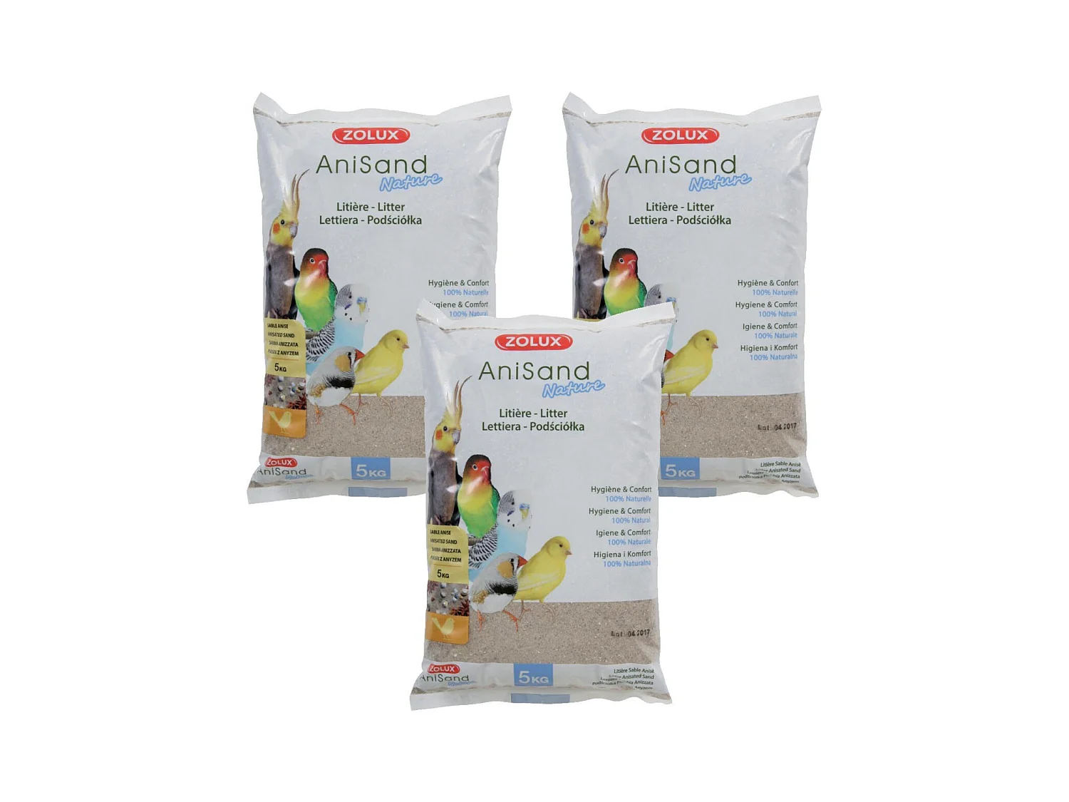 Litière sable Anisand nature (Lot de 3)