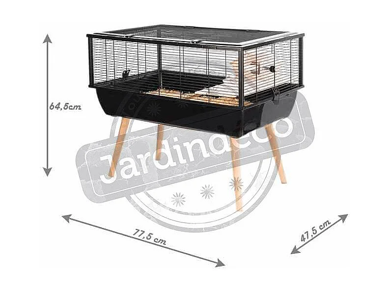 Cage Neo nigha pour petits rongeurs 36 cm Noir