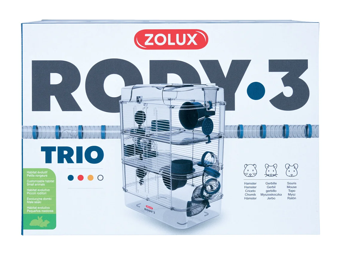 Jaula para roedores pequeños Rody 3 trío