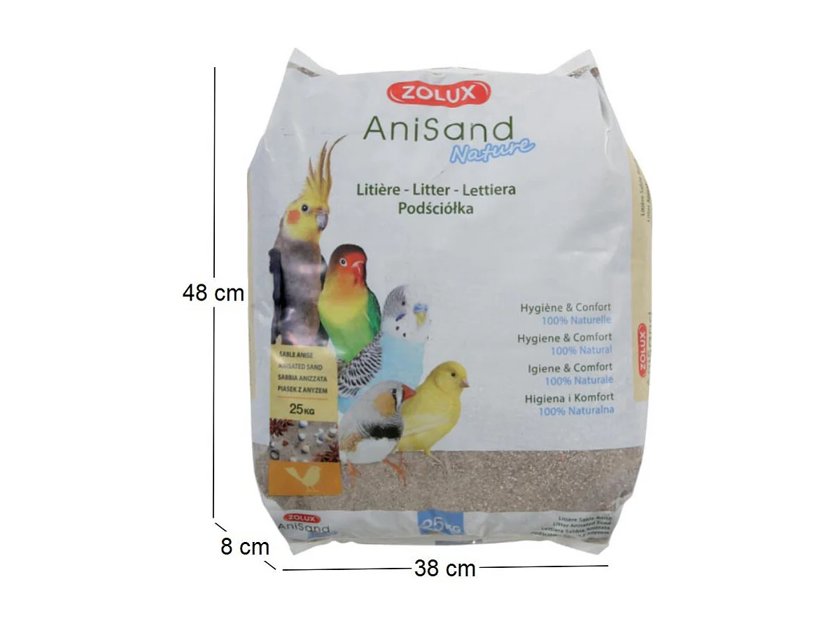 Litière sable Anisand nature 25 kg