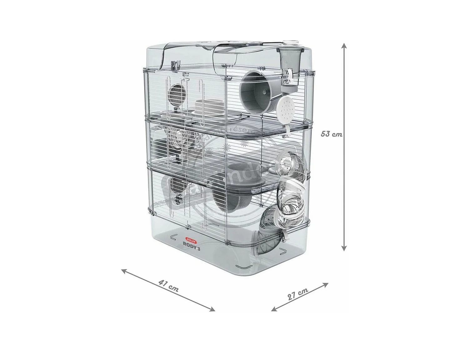 Gabbia trio Rody per piccoli roditori