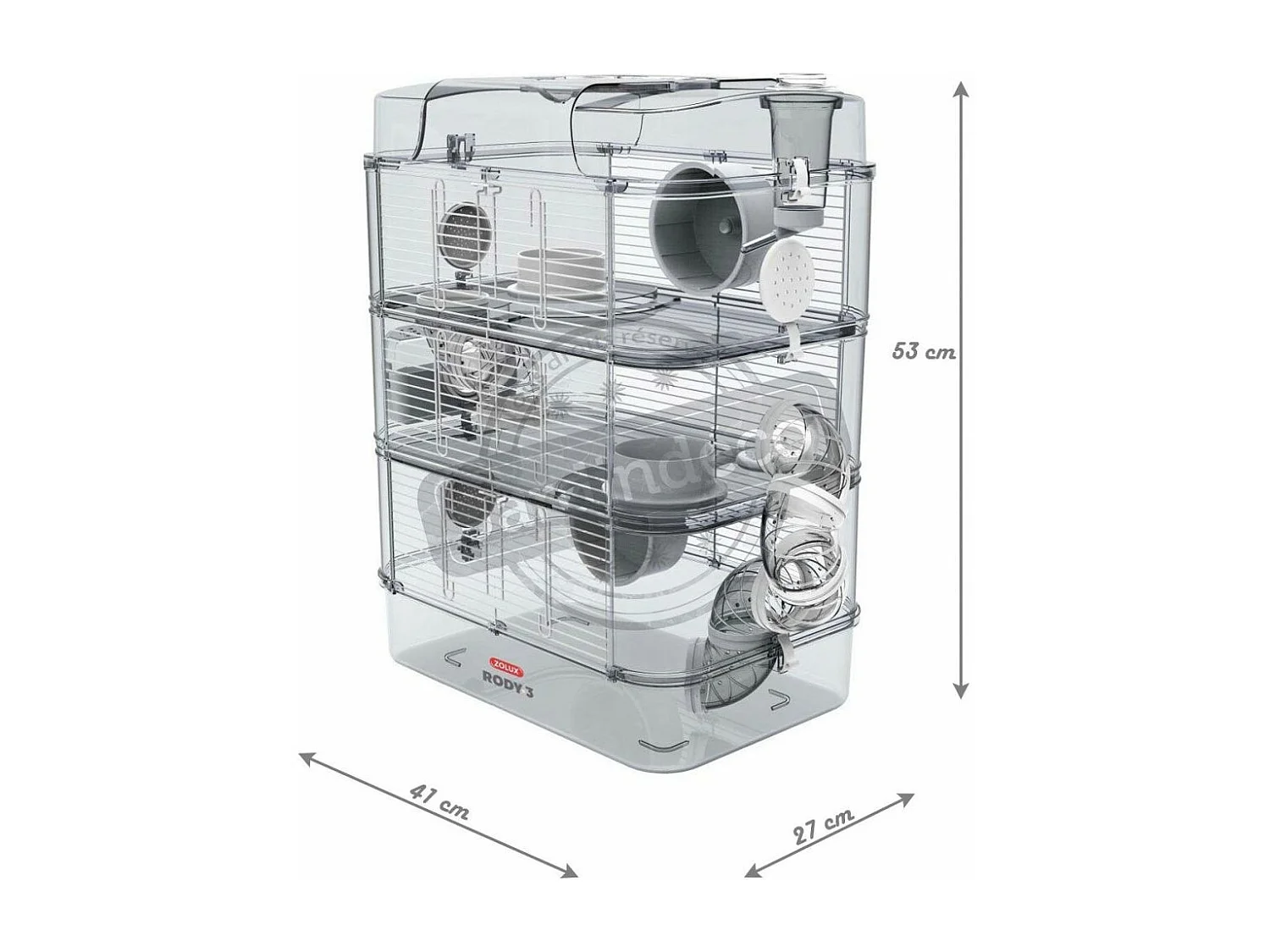 Jaula trío Rody para pequeños roedores