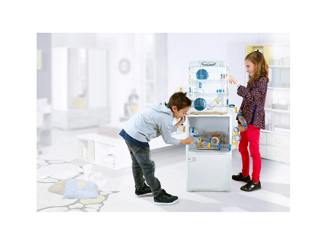 ZOLUX 2-laagse kooi - 41 x 27 x 40,5 cm - Blauw