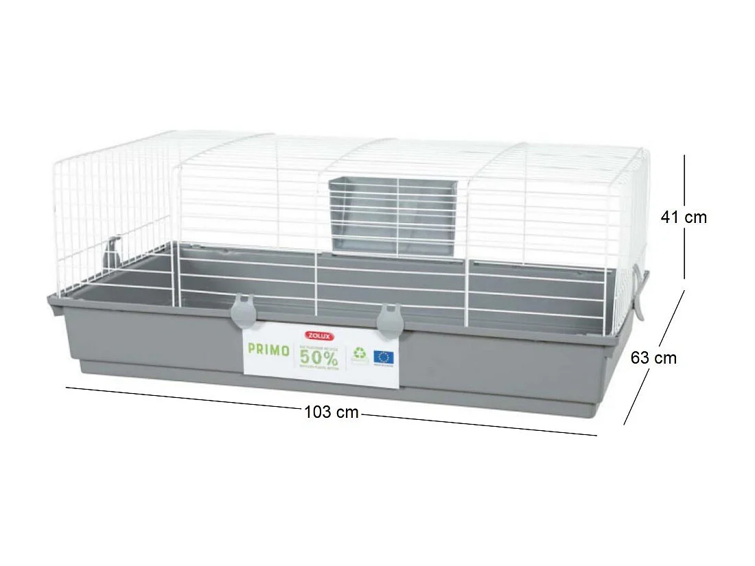 Käfig für Zwergkaninchen und Meerschweinchen eco.conçu Primo