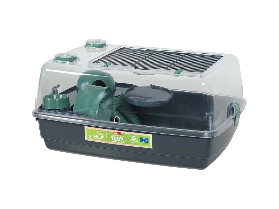 Cage pour hamster en plastique recyclé Ehop Vert