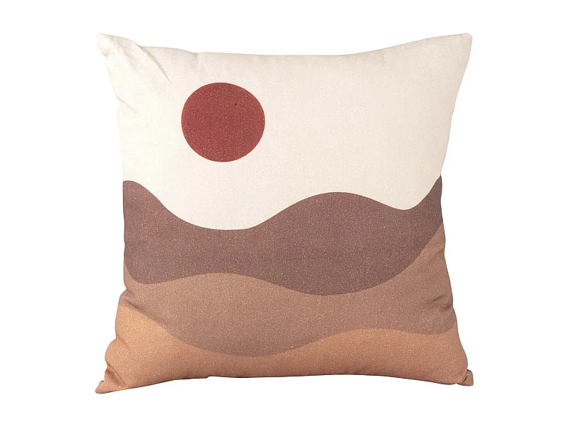 Coussin en coton 45 x 45 cm Sunset Sable